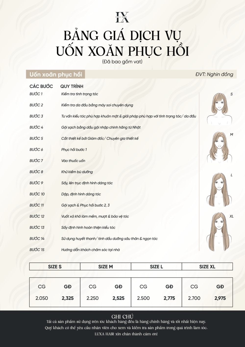 Bảng giá Tiếng Việt